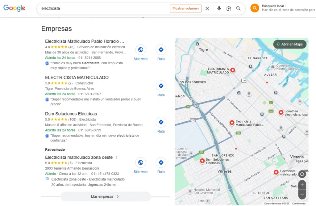 Como aparecer en los 3 resultados destacados con mapa en Google